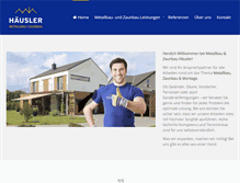 Tablet Screenshot of metallbau-haeusler.de